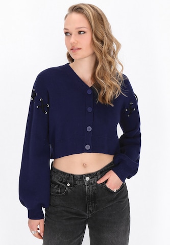 Cardigan myMo ROCKS en bleu : devant