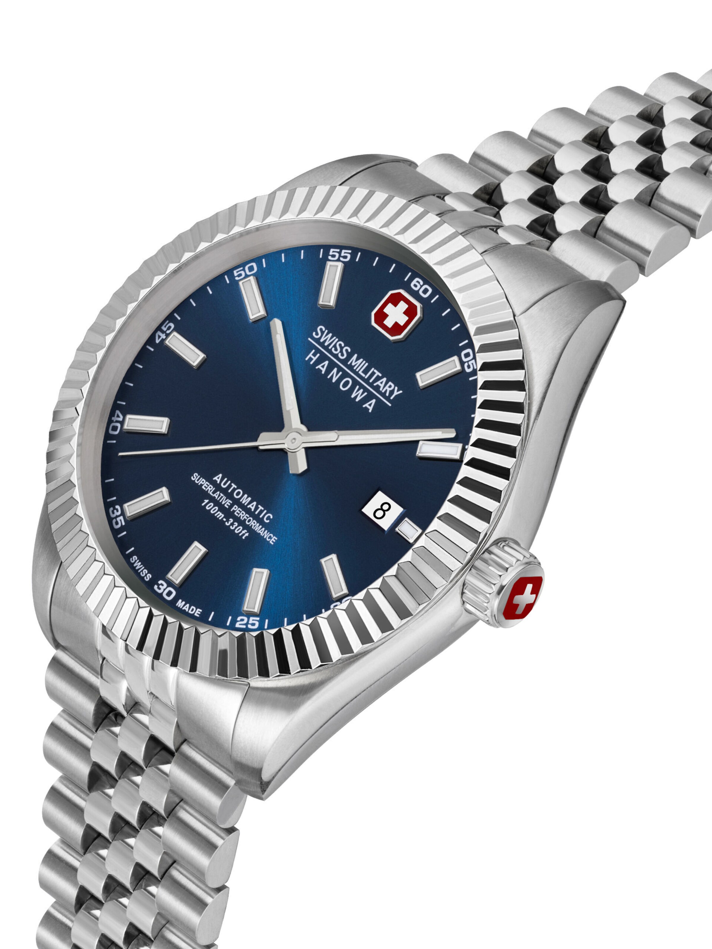 SWISS MILITARY HANOWA Analoog horloge 'Diligenter' in Zilver