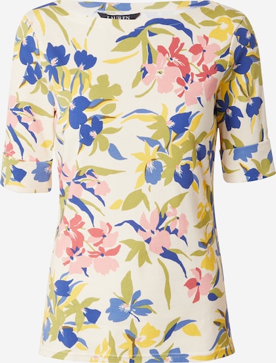 Marškinėliai 'JUDY' iš Lauren Ralph Lauren, spalva – kremo / sodri mėlyna („karališka“) / alyvuogių spalva / rožių spalva, Prekių apžvalga