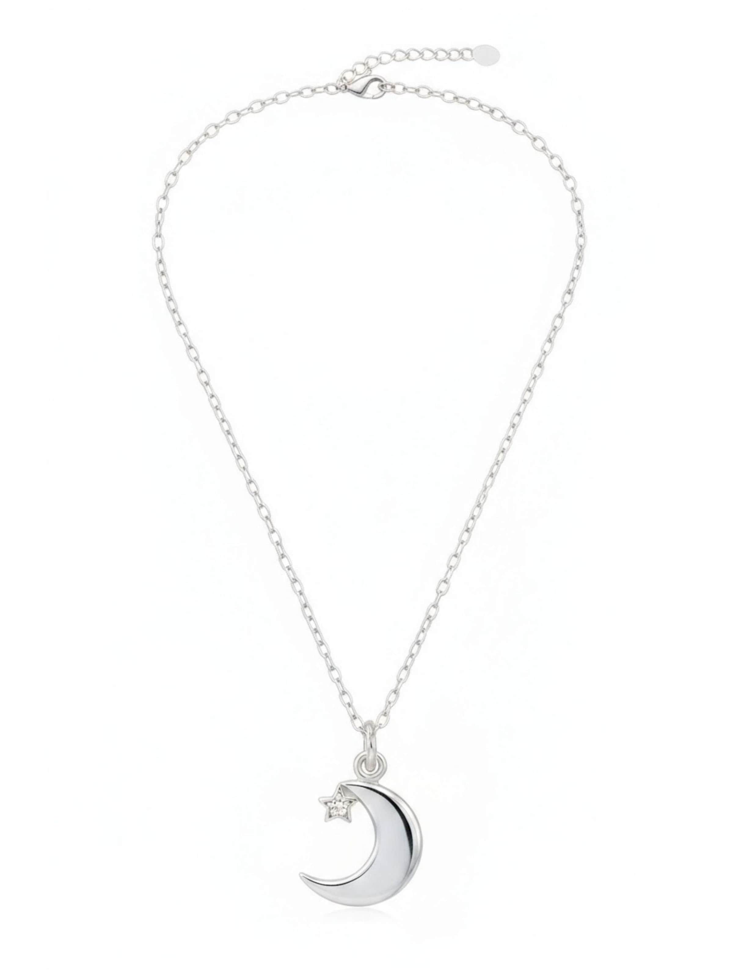 Maxte Necklace in Silver: front