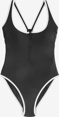 juoda Next Marškinėliai Maudymosi kostiumėlis: priekis