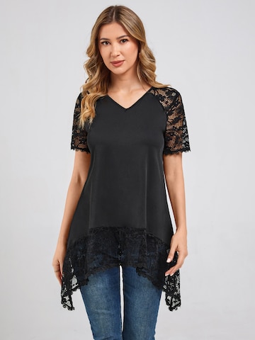 LapaPlus Top in Black: front