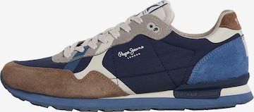 Baskets basses 'Brit Print' Pepe Jeans en marron : devant