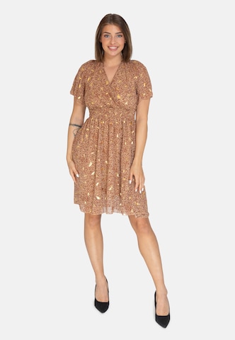 Elara Kleid in Braun: Vorderseite