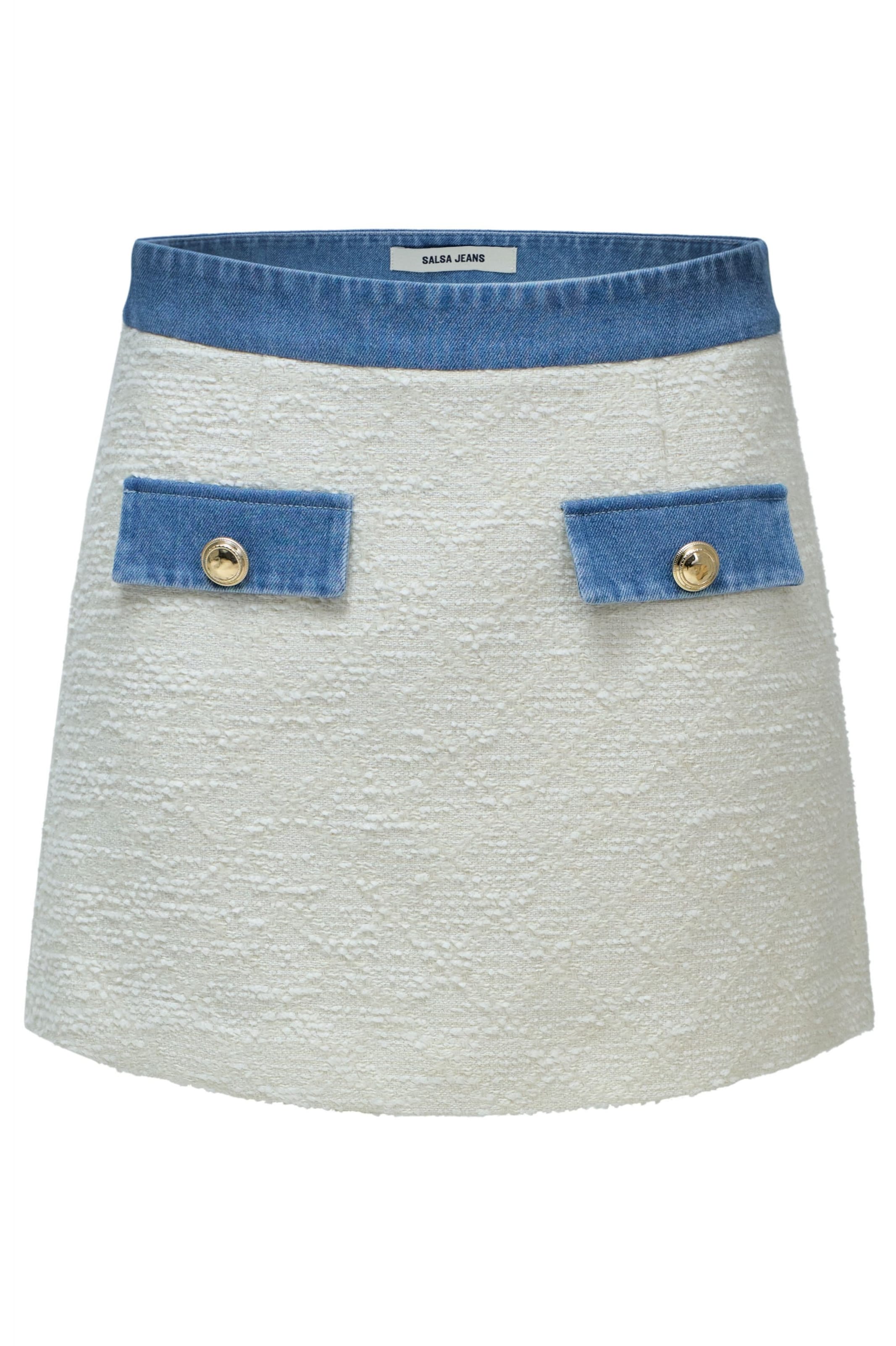 Shorts de bain Salsa Jeans en beige : devant