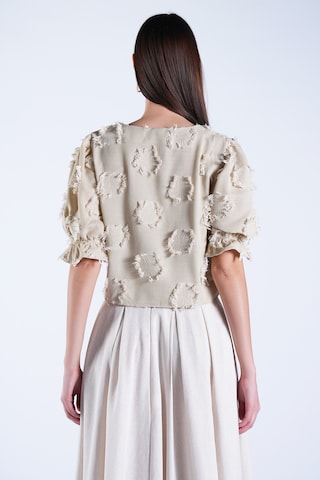 Trend Alaçatı Stili Blus i grön