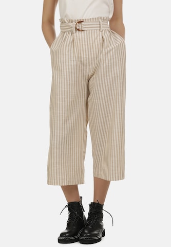 Pantaloni con pieghe di DreiMaster Vintage in marrone: frontale