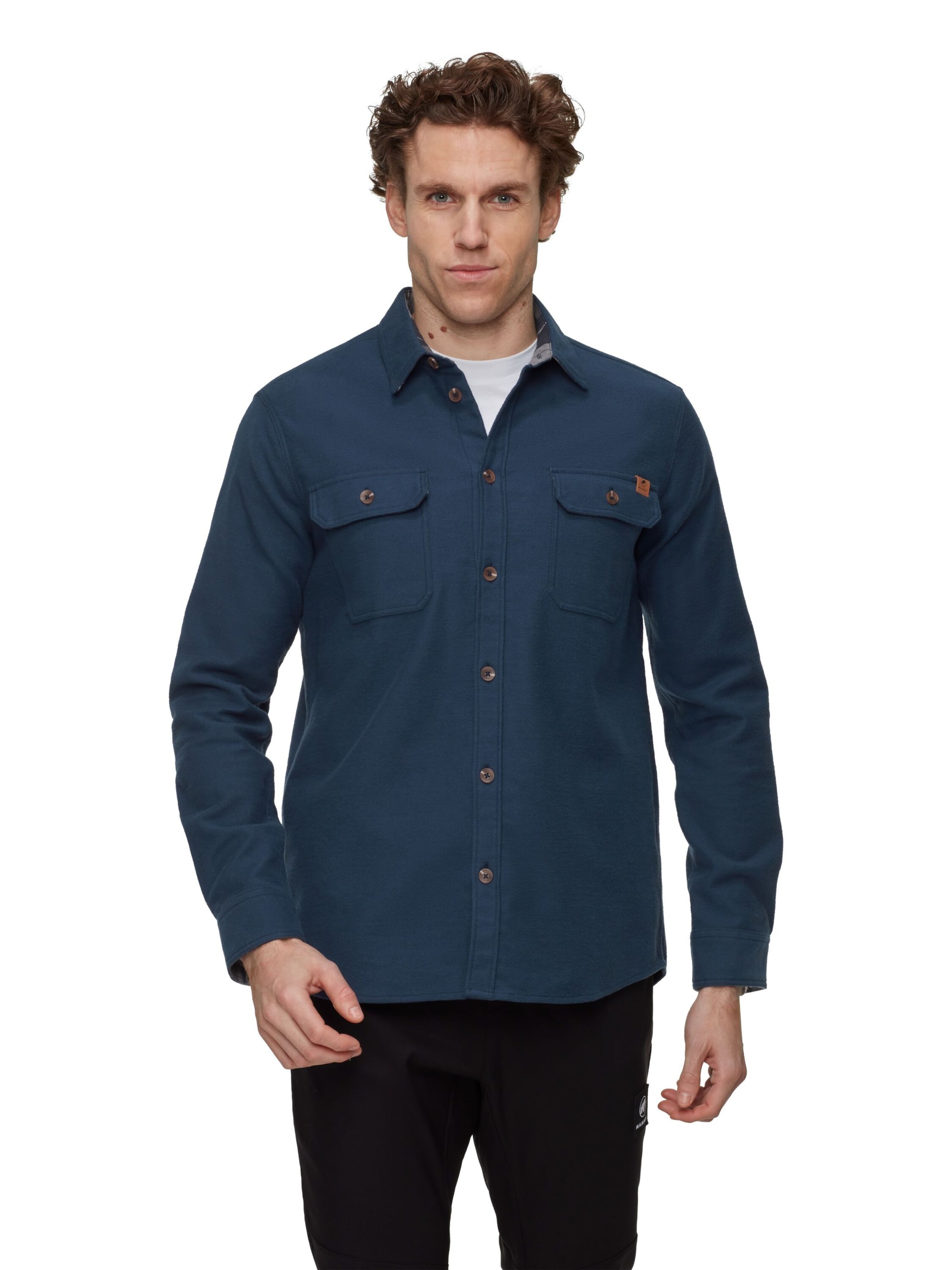 MAMMUT Regular Fit Funktionshemd in Blau: Vorderseite