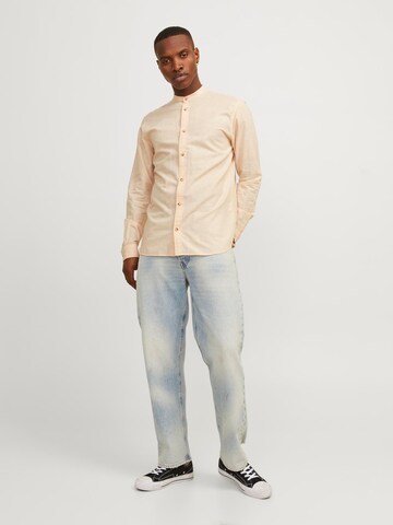 JACK & JONES Comfort fit Overhemd 'SUMMER BAND' in Oranje