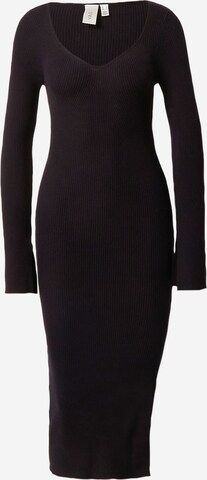 Y.A.S Úpletové šaty 'LIVIA' – černá: přední strana