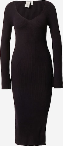Y.A.S Knitted dress 'LIVIA' in Black: front