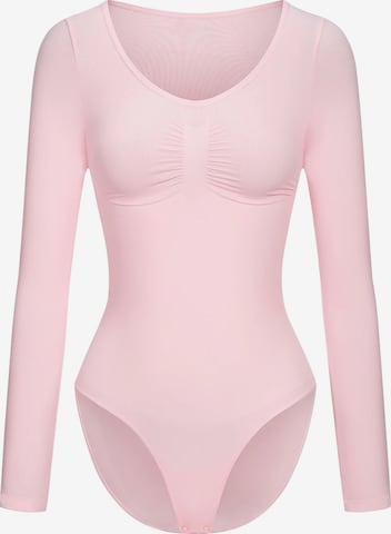 Body modelant 'Bodysuit Sculpting Shapewear Longsleeve mit Slip' cfab (formerly creamy fabrics) en rose : devant