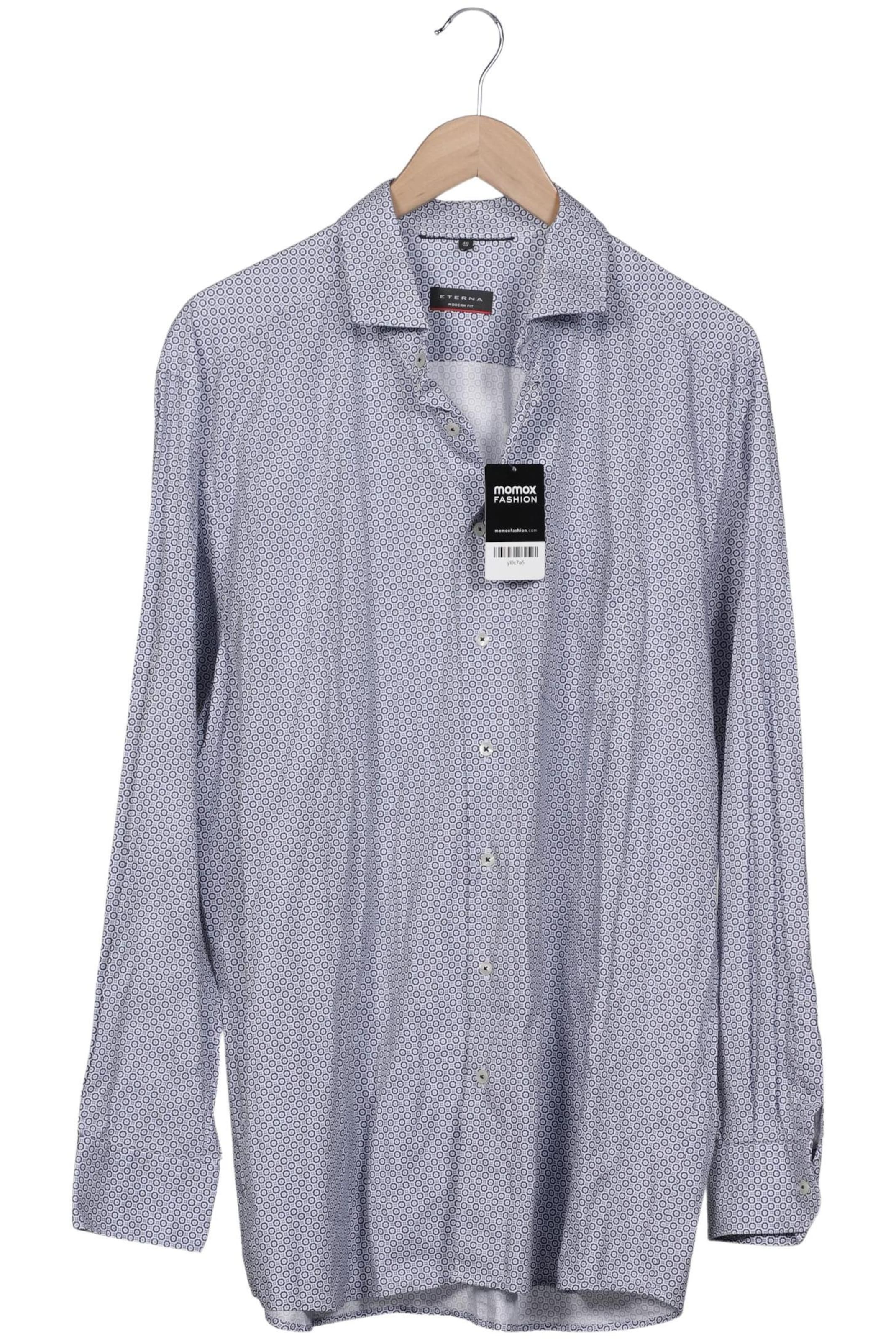 ETERNA Button Up Shirt in XXL in Blue: front