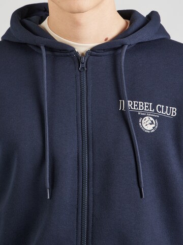 JJ Rebel - Sudadera con cremallera 'JREBANDREW' en azul