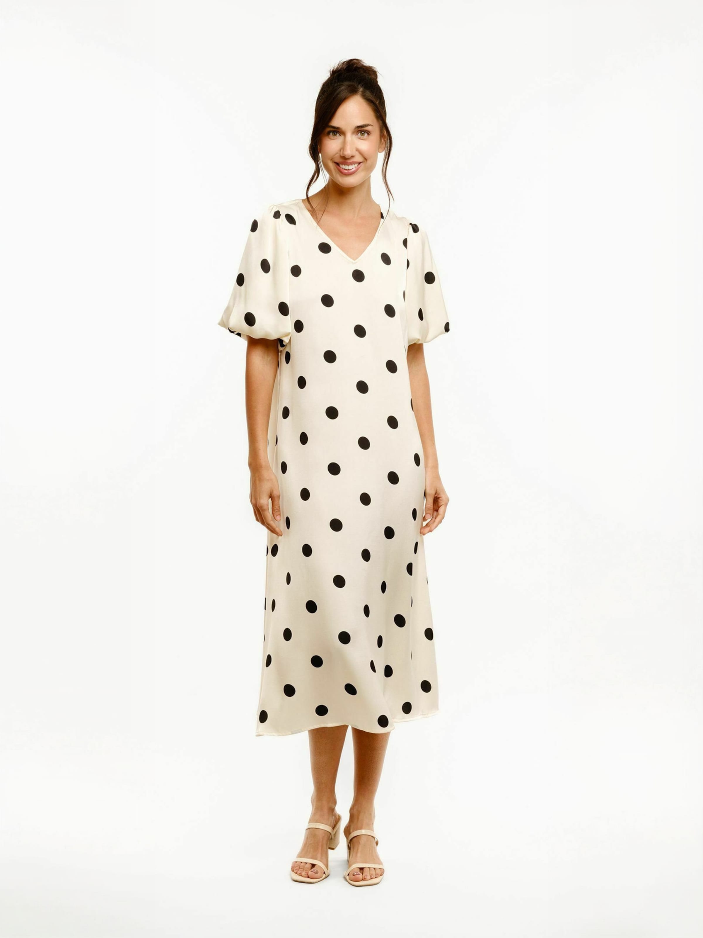 Robe ' DOTTI ' Liberte Essentiel en beige : devant