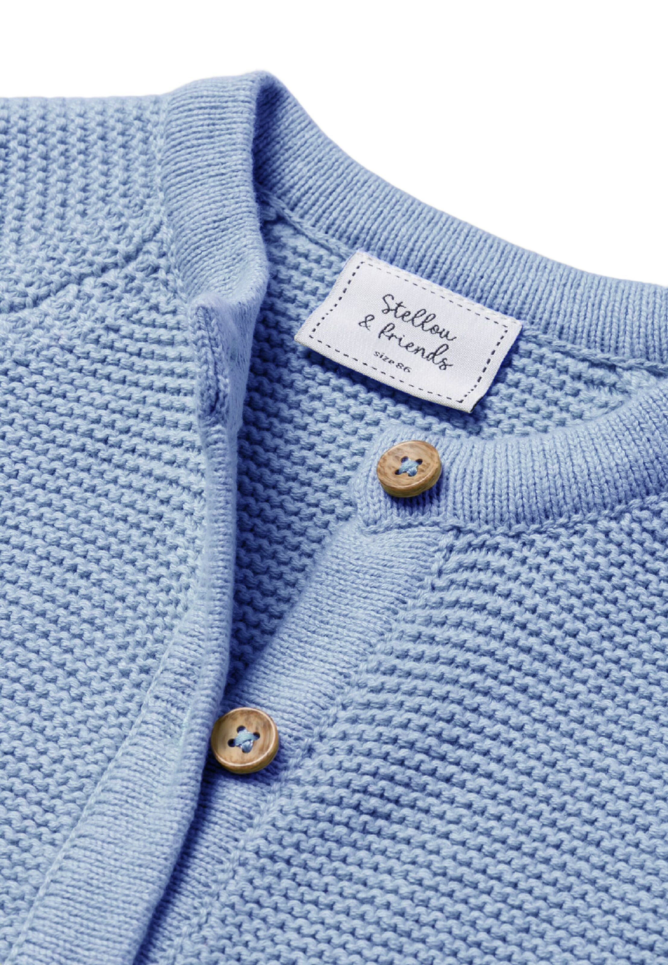 Stellou & Friends Gebreid vest in Blauw