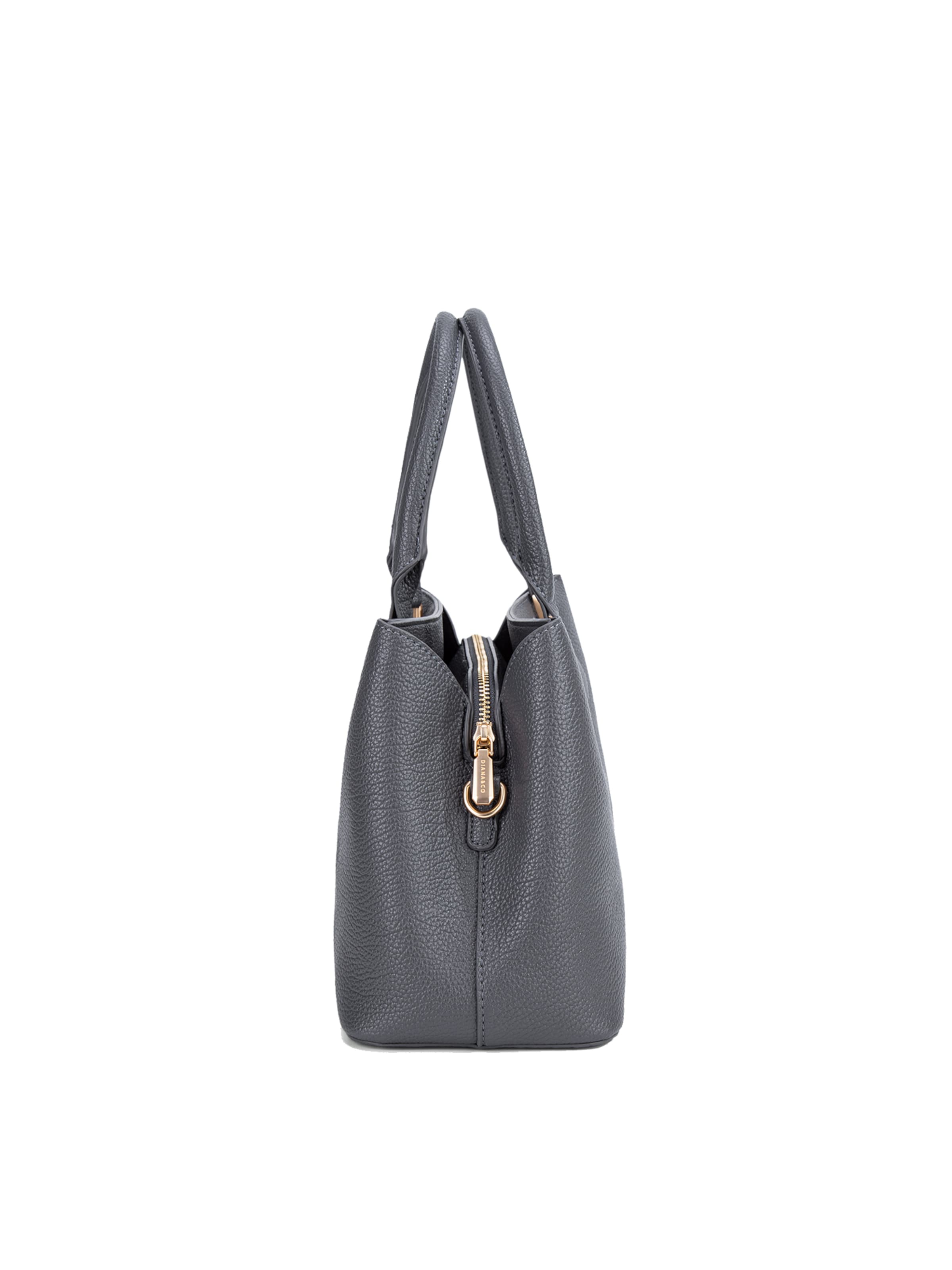 Borsa a mano 'Borsa a Mano Donna Vegan Leather con Tracolla Rimovibile - Diana&Co' di Diana&Co. in grigio
