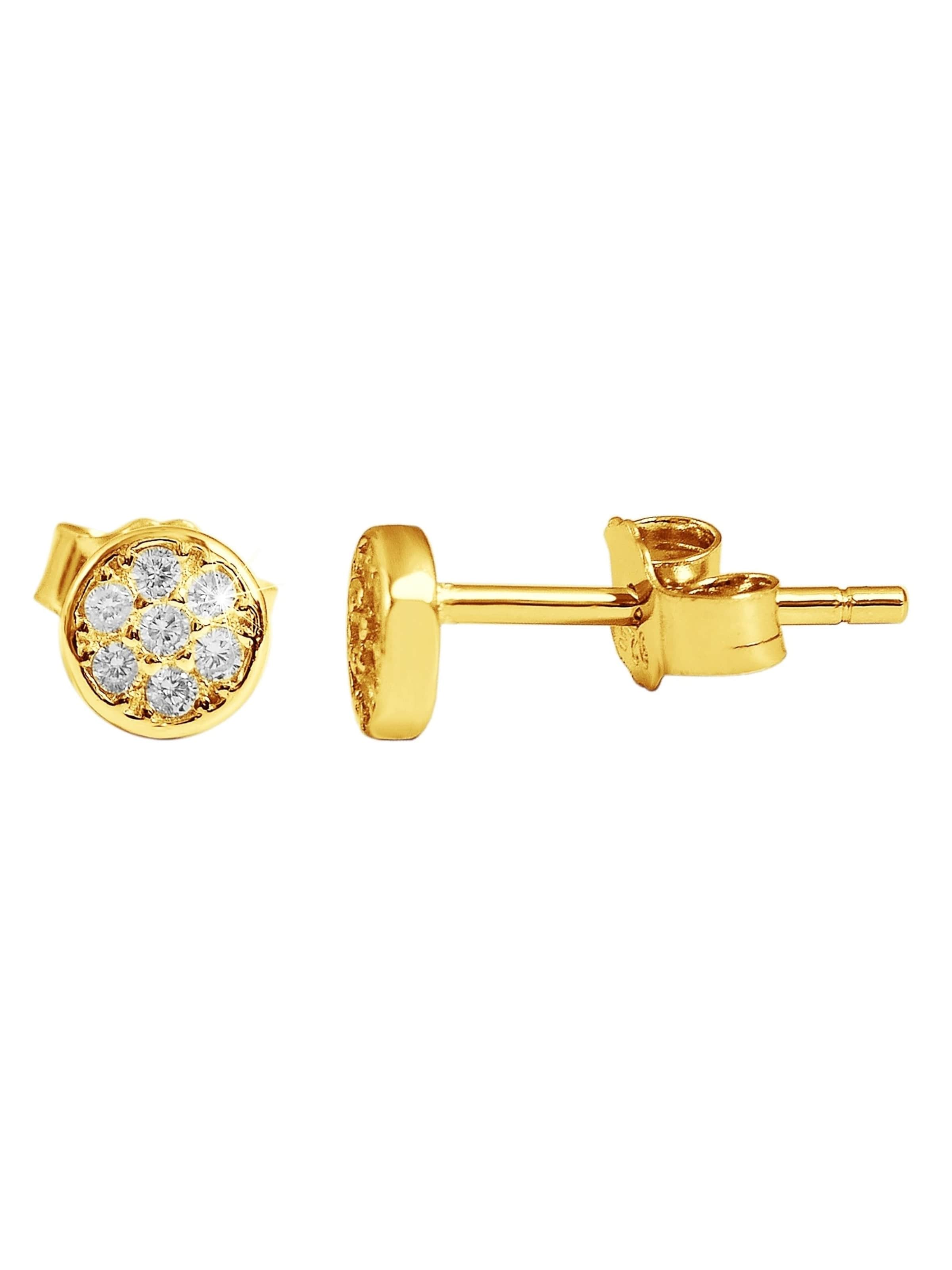 Akzent Ohrringe 'Romy, 925 Sterlingsilber, langlebig'‌‌‌‌‌ in Gold