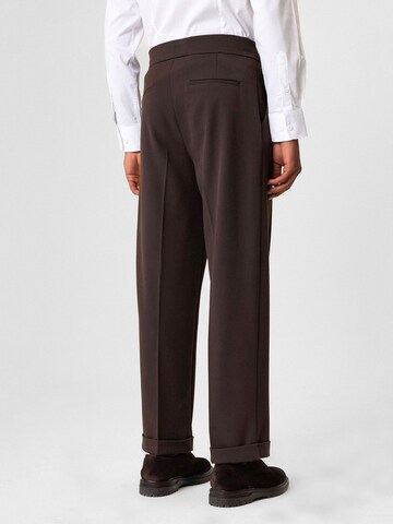 regular Pantaloni con pieghe 'Ludovico' di Antioch in marrone