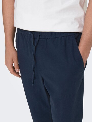 Only & Sons Tapered Bukser 'ONSLinus' i blå