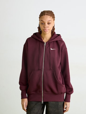 Nike Sportswear Collegetakki 'Phoenix Fleece' värissä punainen: etupuoli