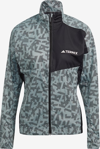 Veste de sport 'TRAIL' ADIDAS TERREX en gris : devant