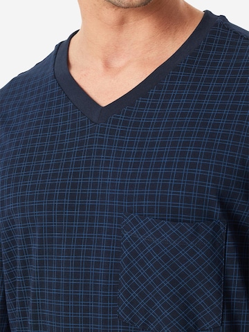 SCHIESSER Pyjama lang 'Comfort Essentials' in Blau
