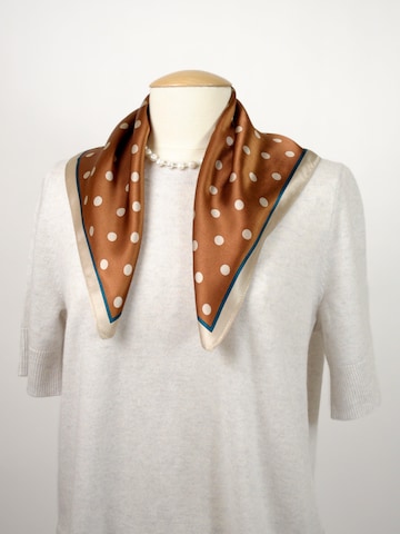 MayTree Scarf 'Seidentuch Punkte klein' in Brown