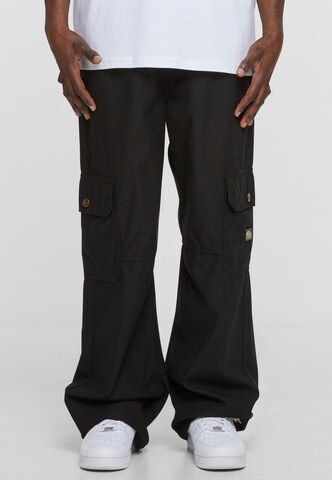 SOUTHPOLE Loose fit Cargo trousers in Black: front