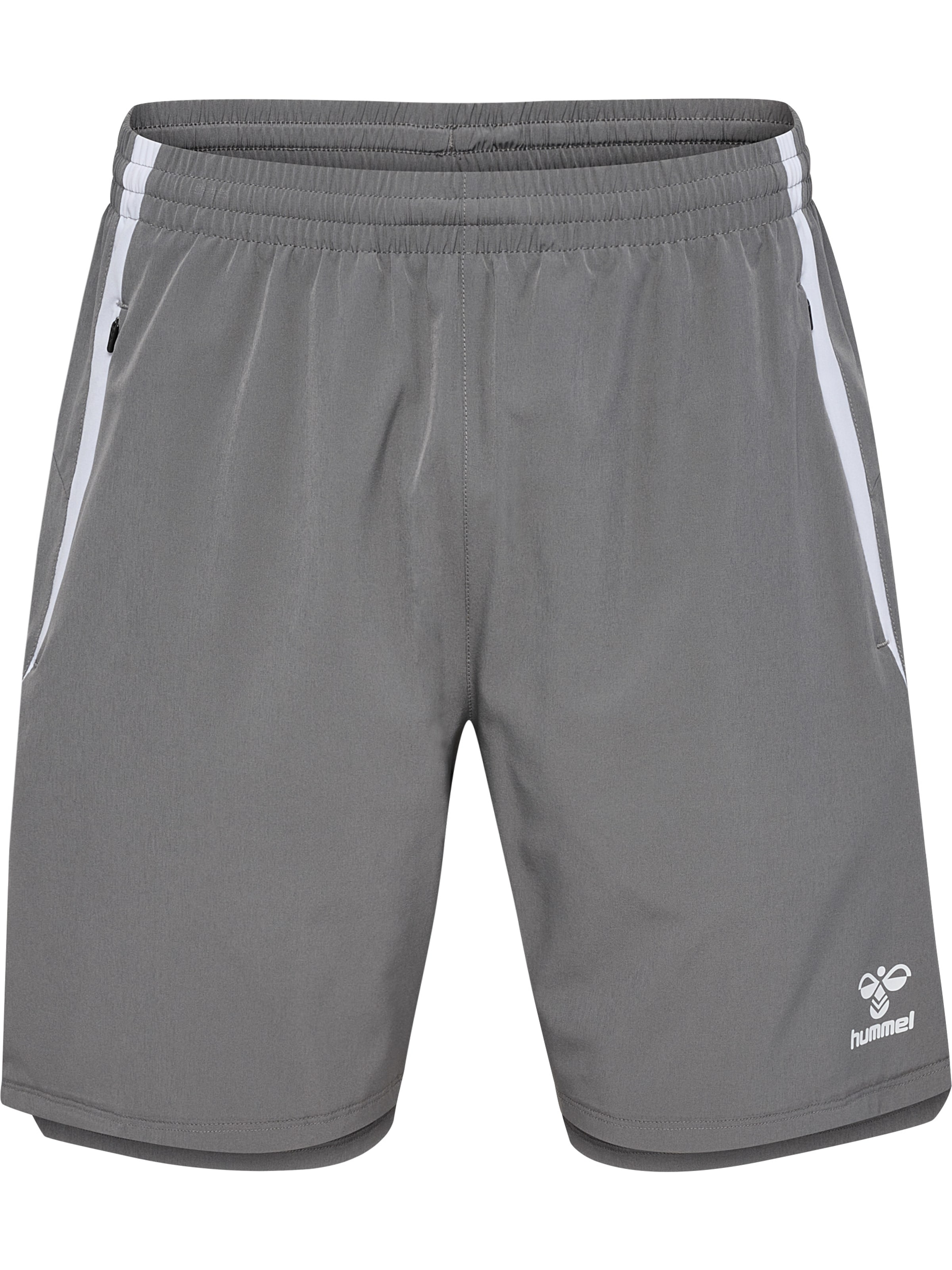 Hummel Regular Sportshorts 'Lead 2.0' in Grau: Vorderseite