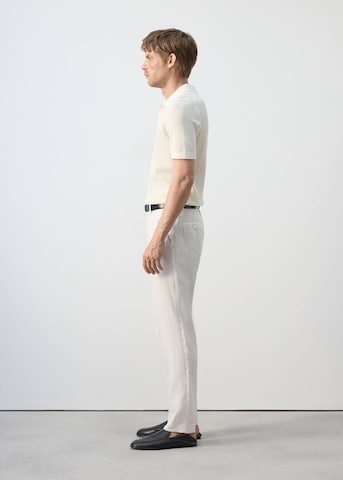 MANGO MAN Slimfit Hose 'Oyster' in Weiß