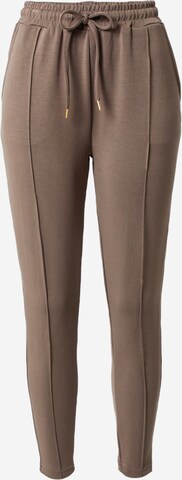 Athlecia Skinny Workout Pants 'Jacey' in Brown: front