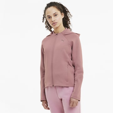 Veste de survêtement PUMA en rose : devant