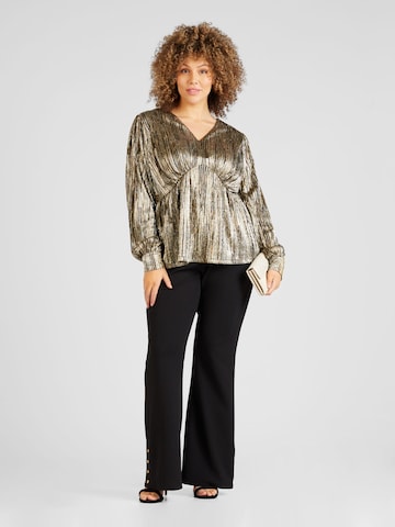 Michael Kors Plus Blouse in Gold