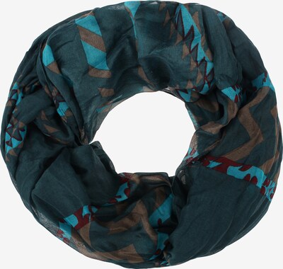 FELIPA Écharpe tube en bleu marine / turquoise / marron, Vue avec produit