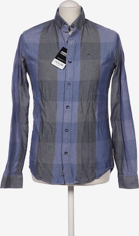 Calvin Klein Jeans Button Up Shirt in XS in Blue: front