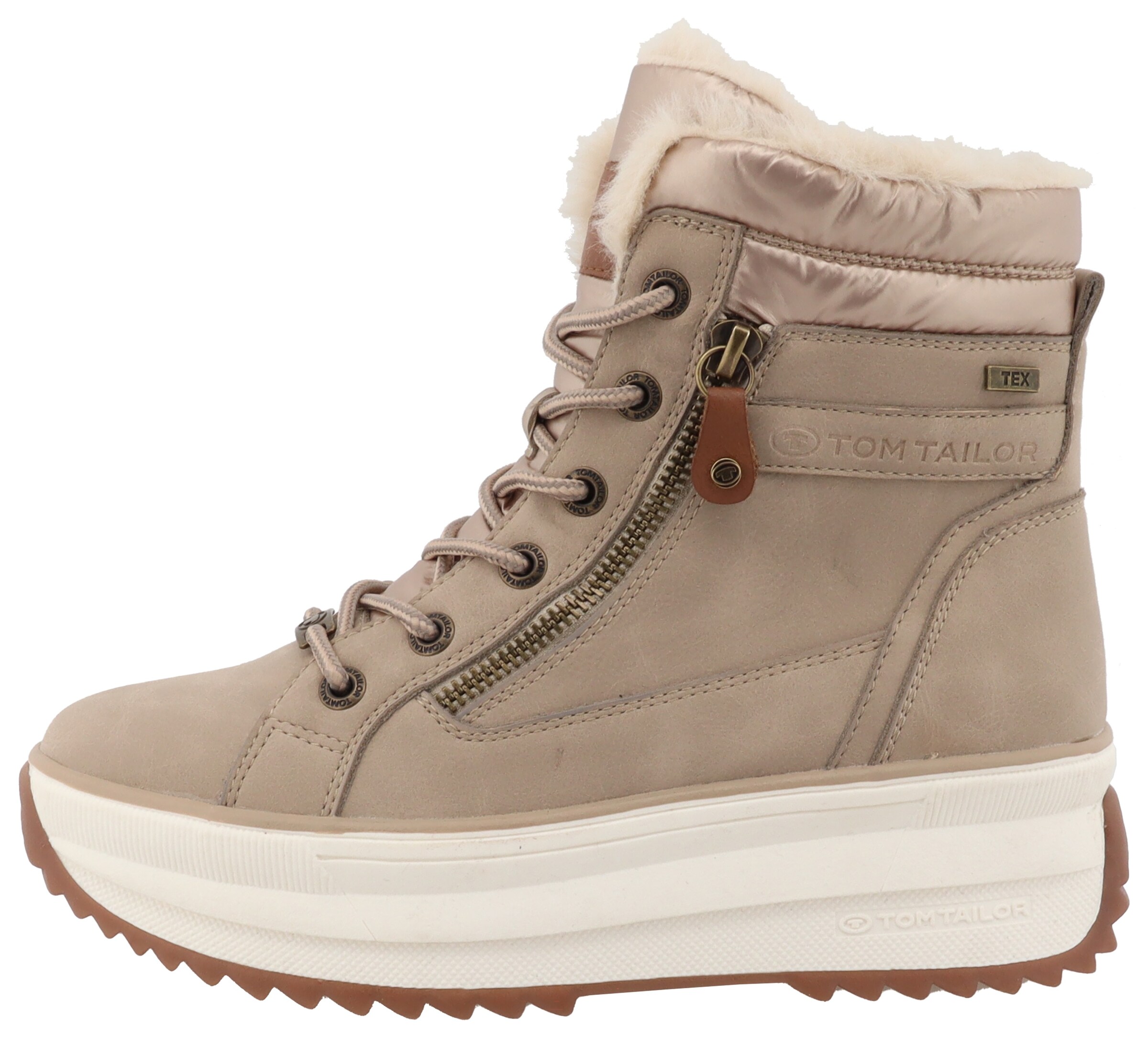 Boots Tom Tailor Stiefelette Taupe TOM TAILOR Snowboots In Beige