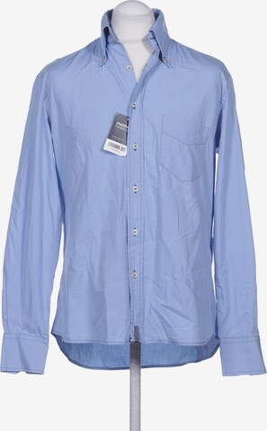 GUESS Button Up Shirt in L in Blue: front