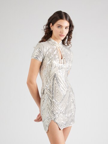 Robe de cocktail Superdry en argent : devant