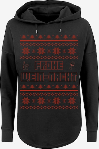 F4NT4STIC Sweatshirt 'Frohe Wein-Nacht' in Zwart: voorkant