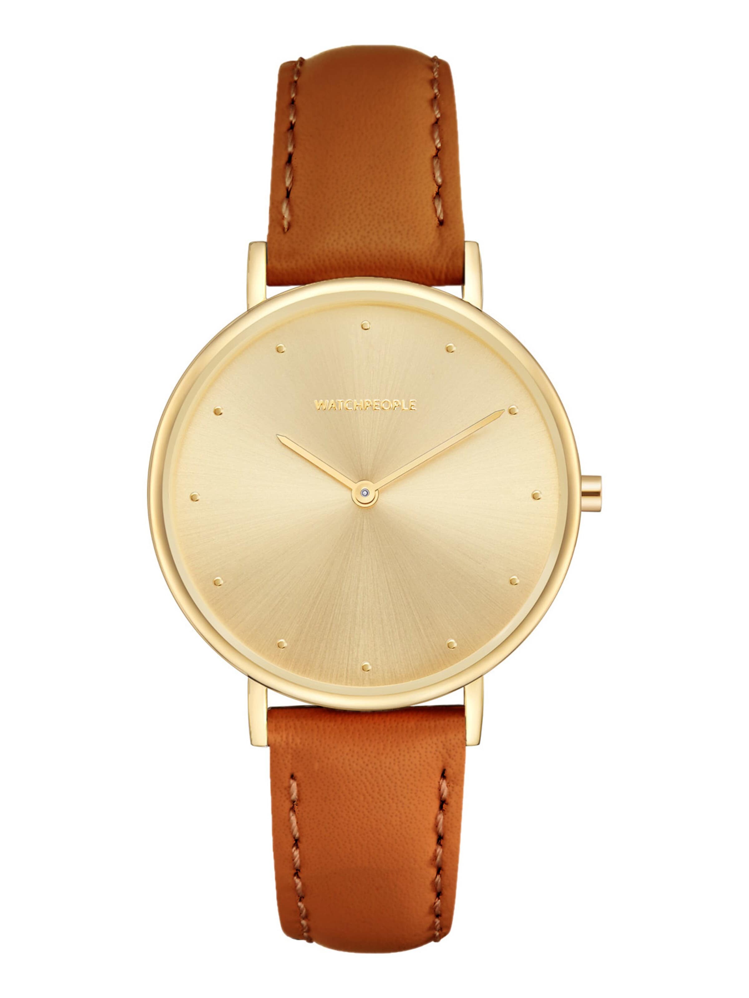 WALTER GROPIUS Analoguhr 'I LOVE DOTS'‌‌‌‌‌ in Gold: Vorderseite