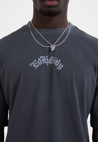 Ed Hardy T-Shirt 'Death Before Dishonor Eagle' in Grau