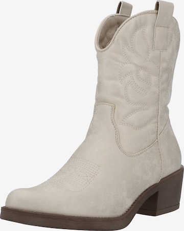 Bottes de cowboy Elara en blanc : devant