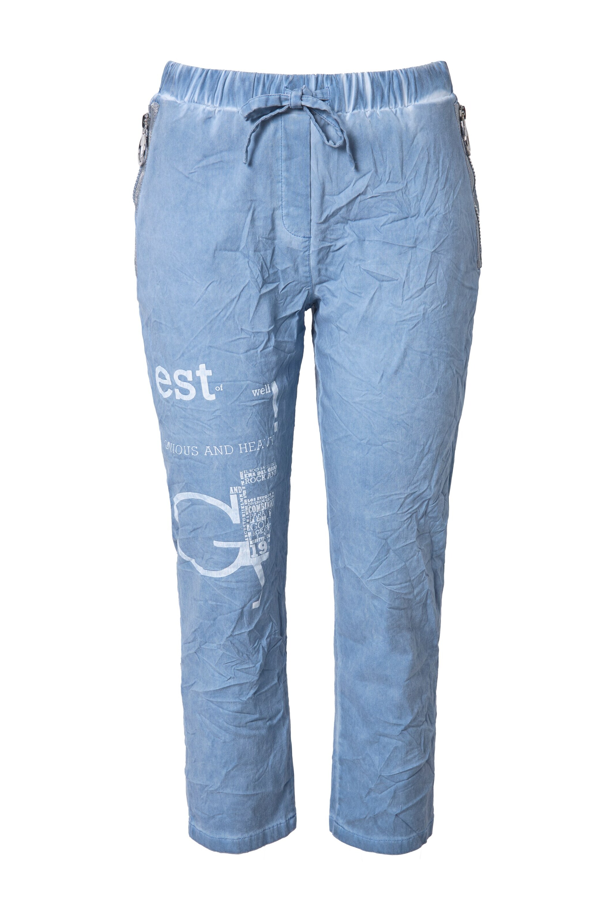 Angel of Style Loosefit Broek in Blauw: voorkant