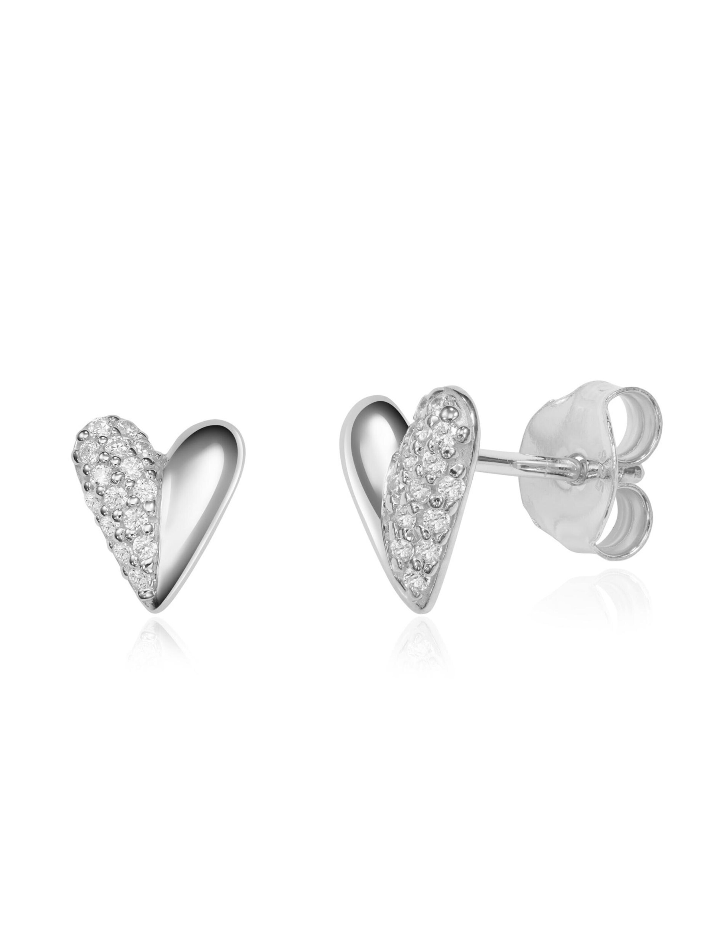 Boucles d'oreilles 'ARIA' Kamiko en argent : devant