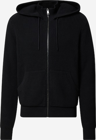 ABOUT YOU x Kevin Trapp Knit Cardigan 'Mario' in Black: front
