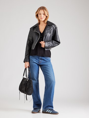 ICHI Kamizelka z dzianiny 'IHLULS' w kolorze czarny