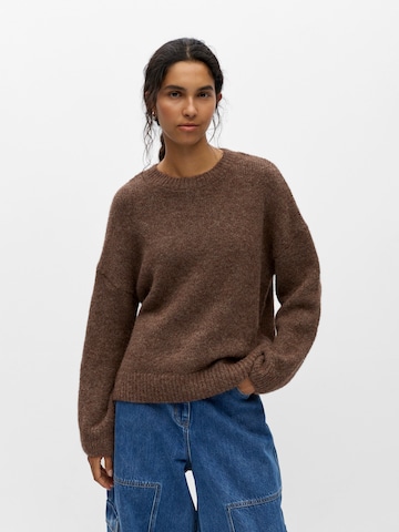 OBJECT Sweater 'OBJSAGGIA' in Brown: front