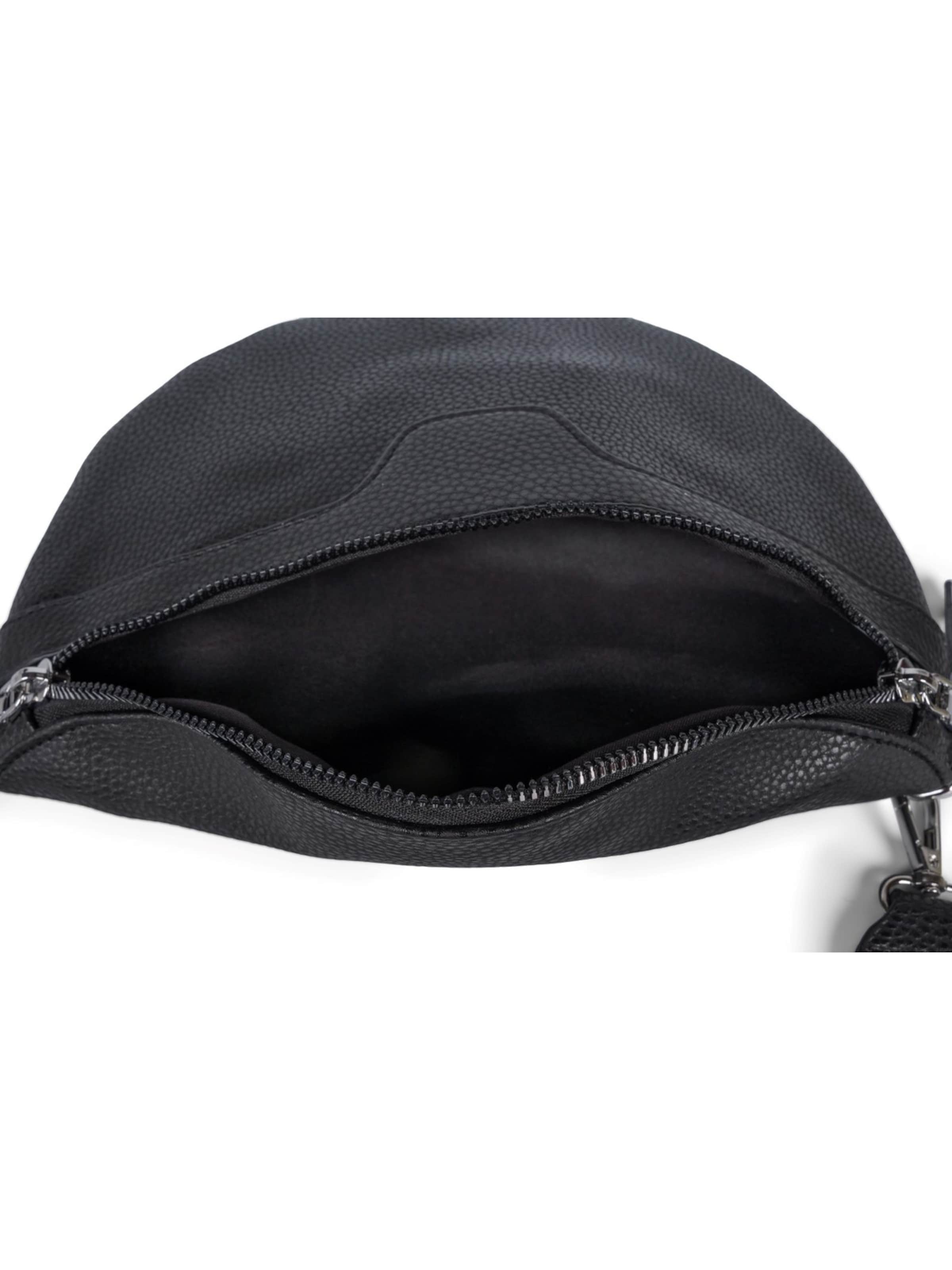 styleBREAKER Umhängetasche 'Halbmond Umhängetasche Uni'‌‌ in Schwarz