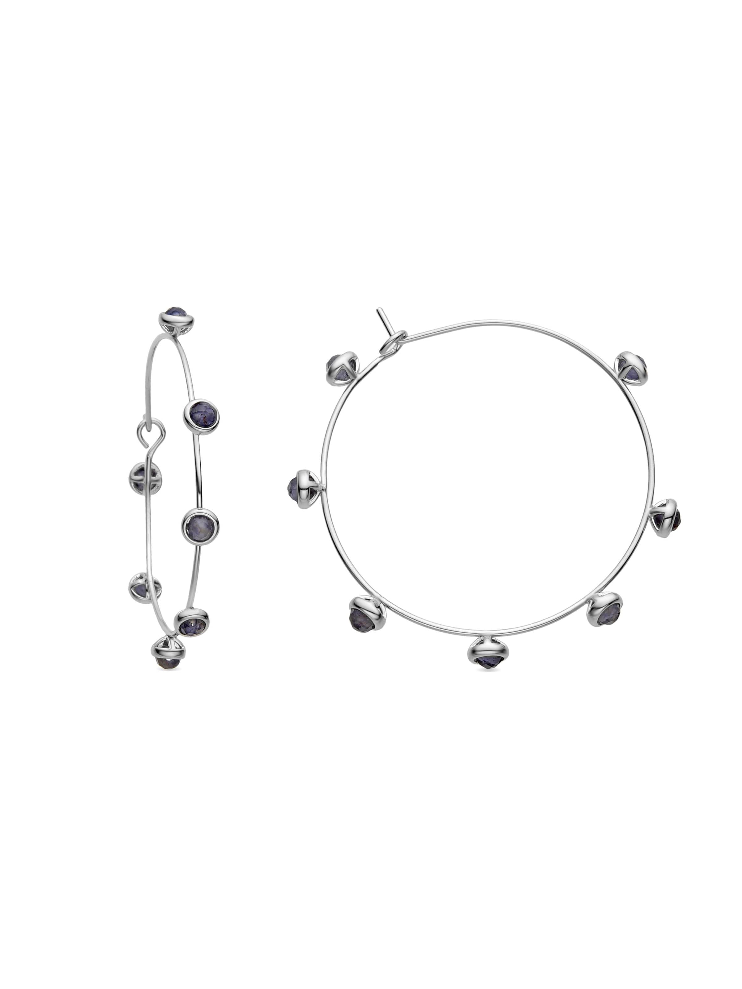 Orecchini 'Good Luck' di Luxenter in lilla: frontale